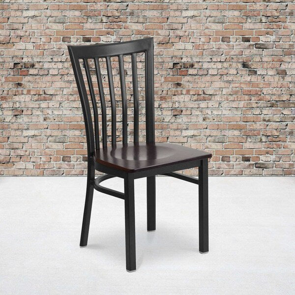 Black School Chair-Wal Seat