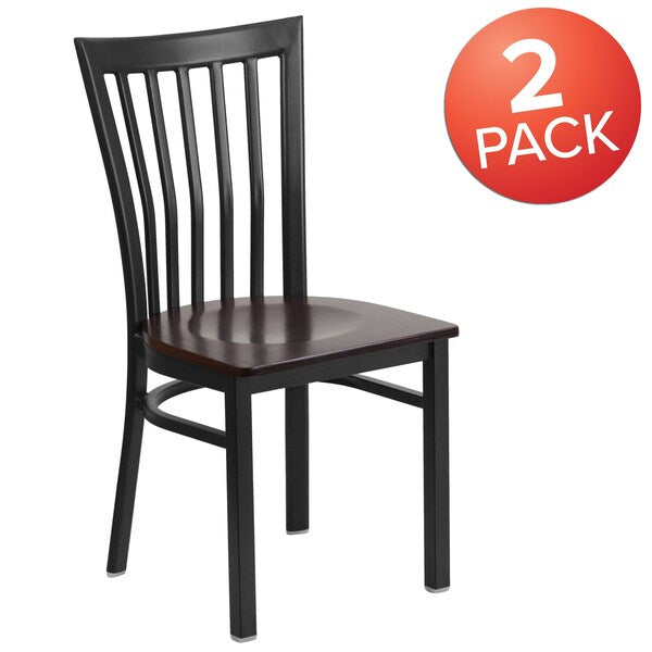 Black School Chair-Wal Seat