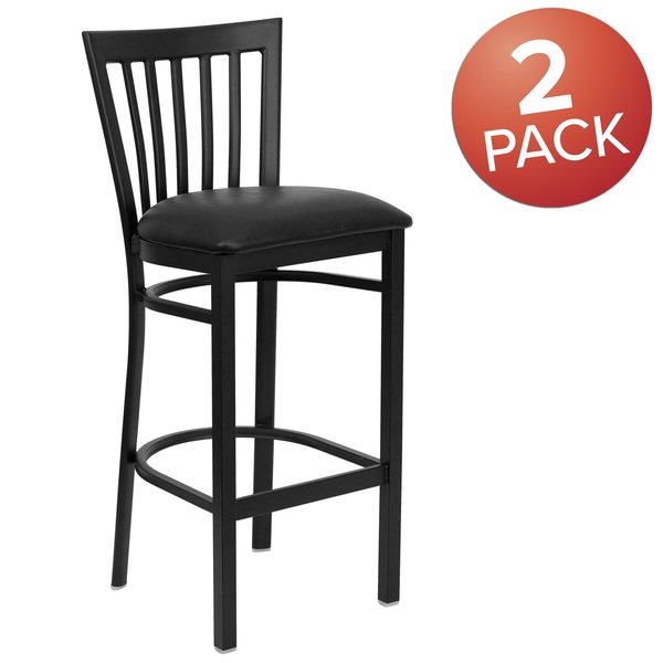 Black School Stool-Black Seat