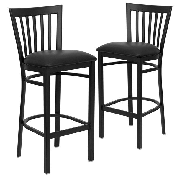 Black School Stool-Black Seat