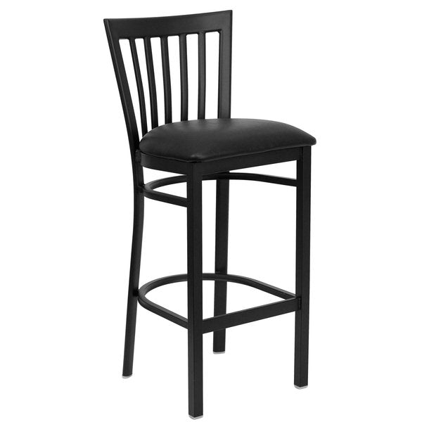 Black School Stool-Black Seat