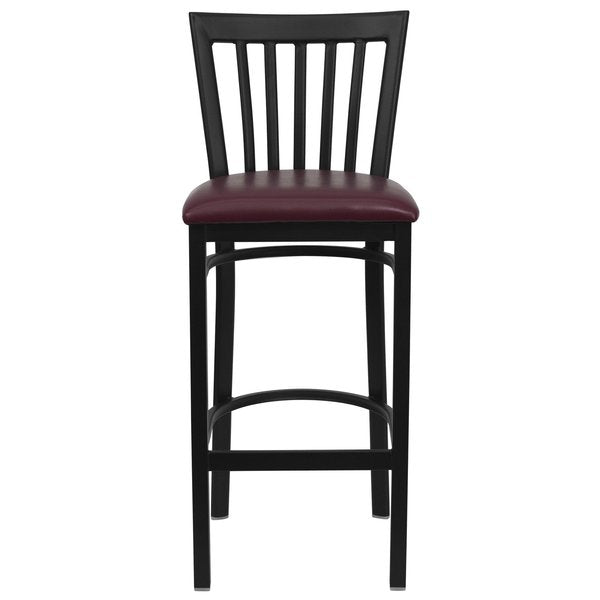 Black School Stool-Burg Seat