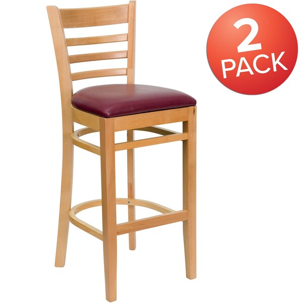 Natural Wood Stool-Burg Vinyl