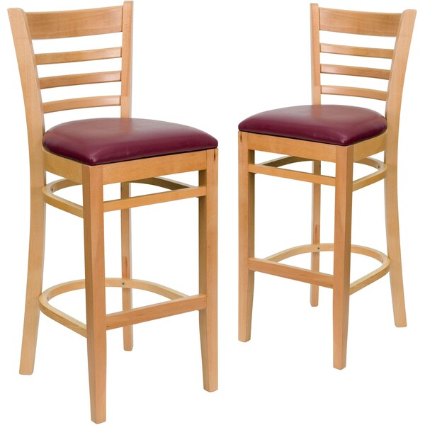 Natural Wood Stool-Burg Vinyl