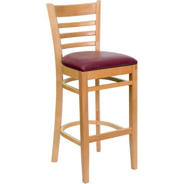 Natural Wood Stool-Burg Vinyl