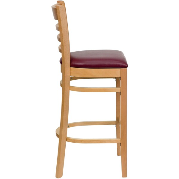 Natural Wood Stool-Burg Vinyl