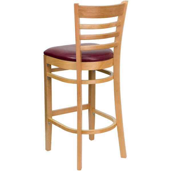 Natural Wood Stool-Burg Vinyl