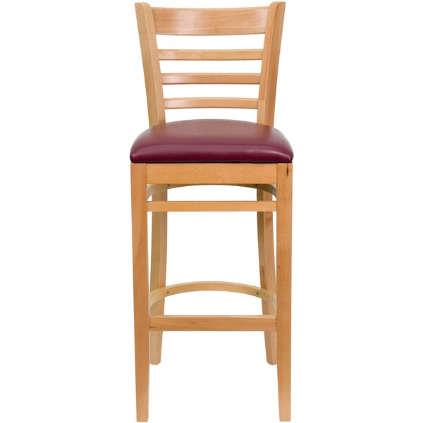 Natural Wood Stool-Burg Vinyl