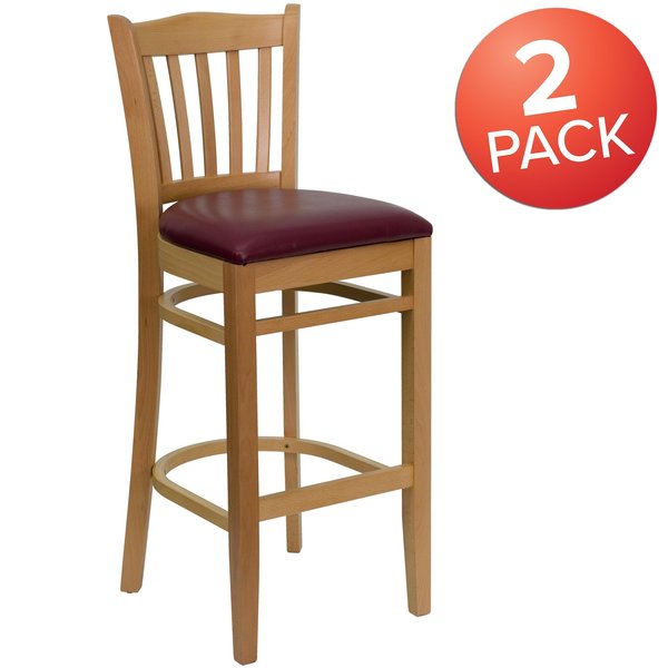 Natural Wood Stool-Burg Vinyl