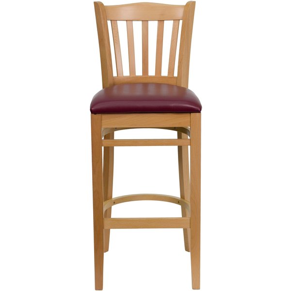 Natural Wood Stool-Burg Vinyl