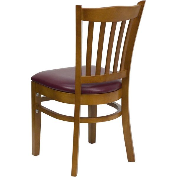 Cherry Wood Chair-Burg Vinyl