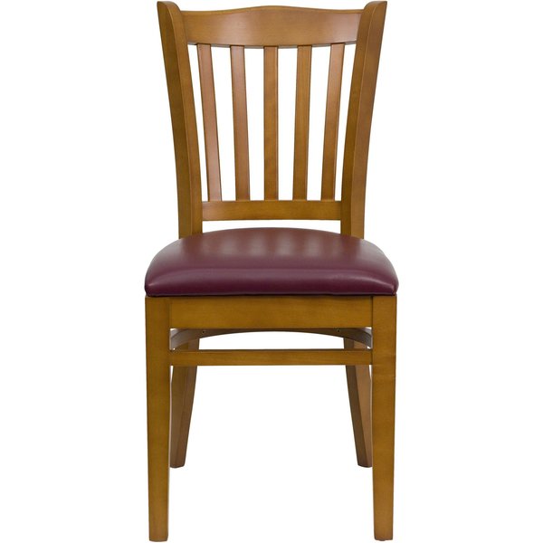 Cherry Wood Chair-Burg Vinyl