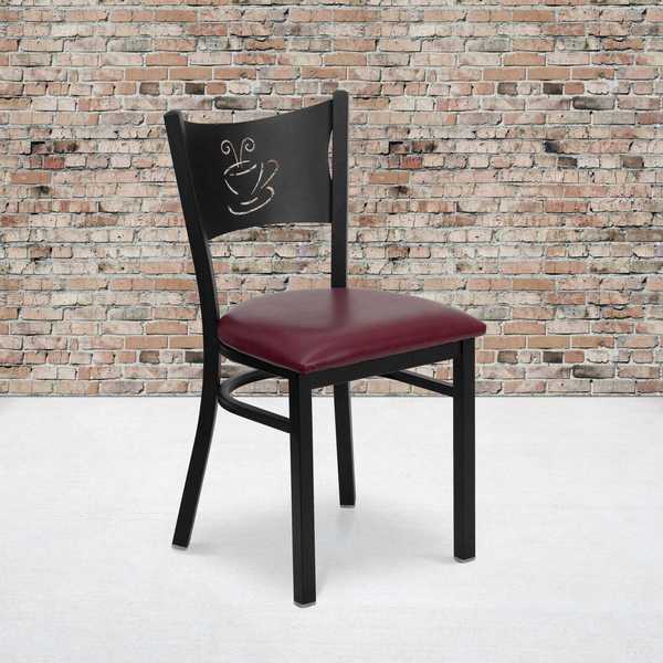 Black Coffee Chair-Burg Seat