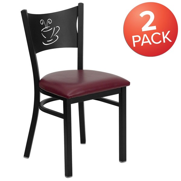 Black Coffee Chair-Burg Seat