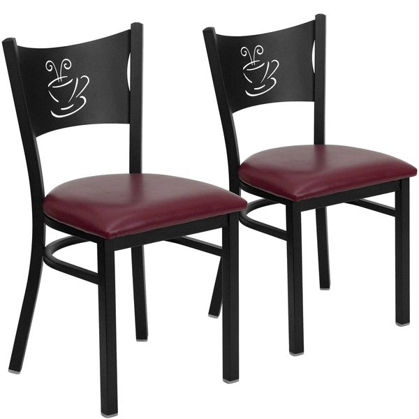 Black Coffee Chair-Burg Seat
