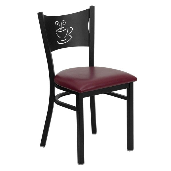 Black Coffee Chair-Burg Seat