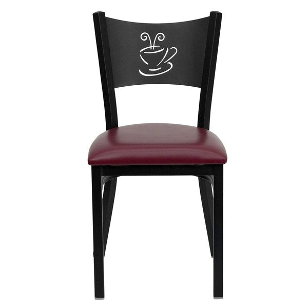 Black Coffee Chair-Burg Seat