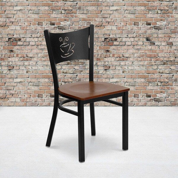 Black Coffee Chair-Cherry Seat