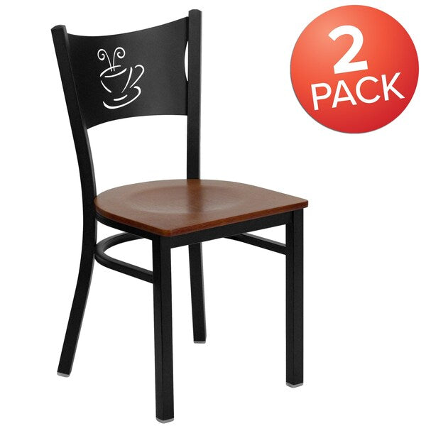 Black Coffee Chair-Cherry Seat