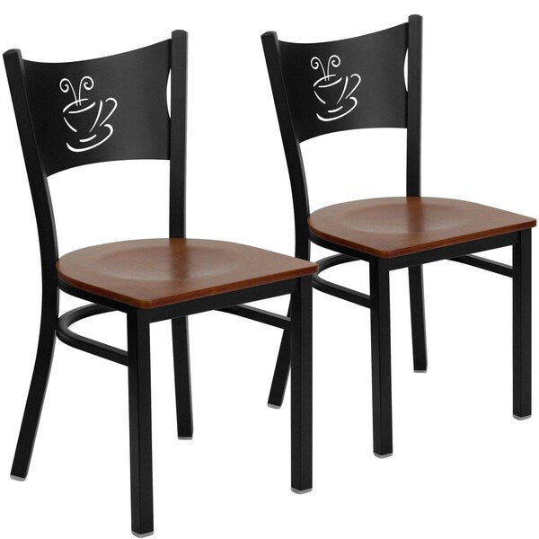 Black Coffee Chair-Cherry Seat