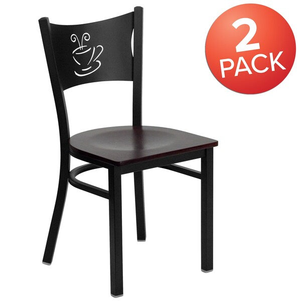 Black Coffee Chair-Mah Seat