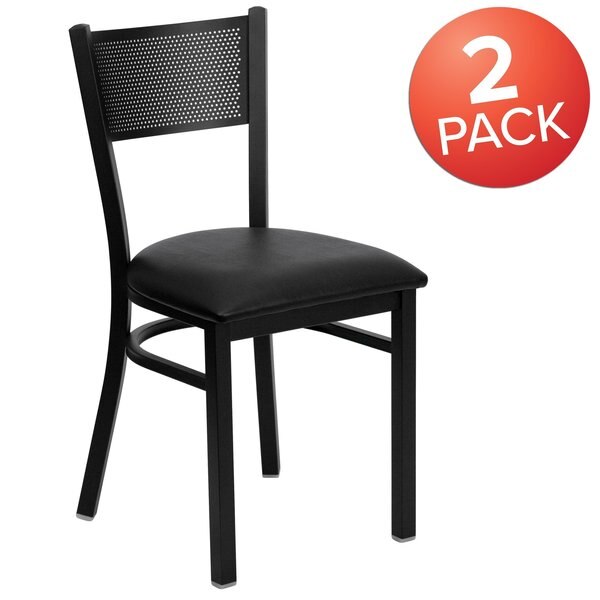 Black Grid Chair-Black Seat