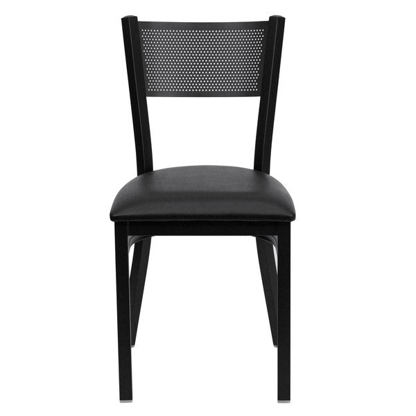 Black Grid Chair-Black Seat