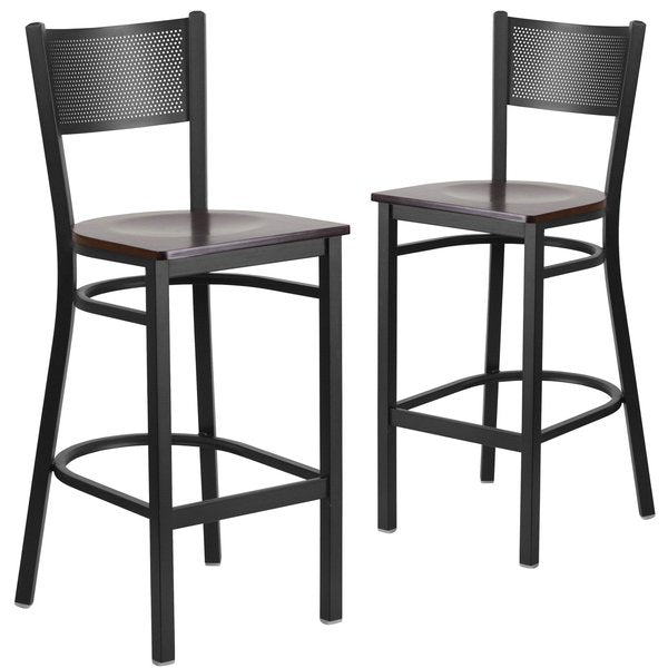 Black Grid Stool-Wal Seat