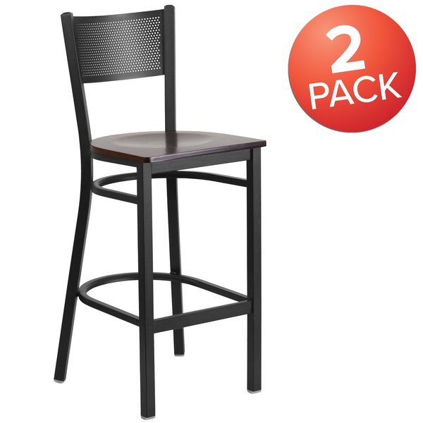 Black Grid Stool-Wal Seat