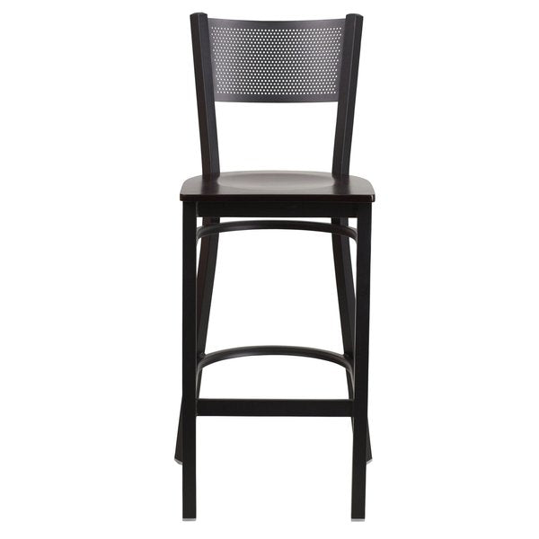 Black Grid Stool-Wal Seat