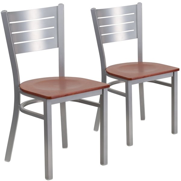 Silver Slat Chair-Chy Seat