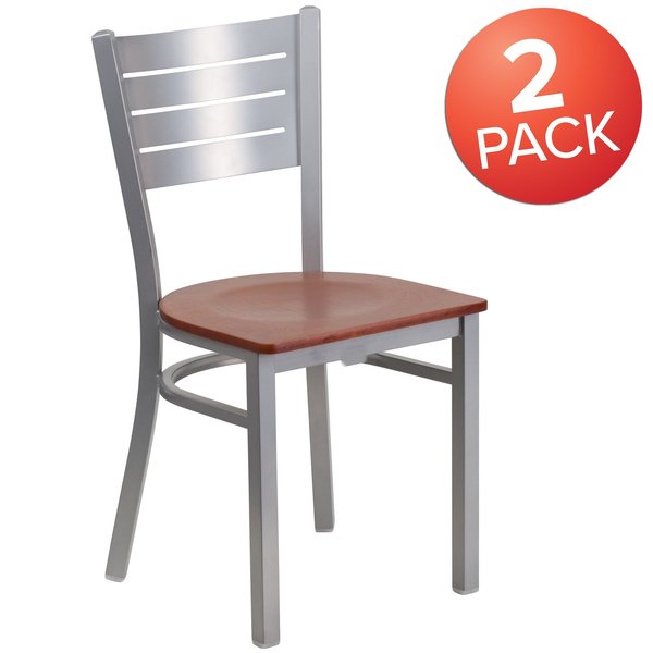 Silver Slat Chair-Chy Seat
