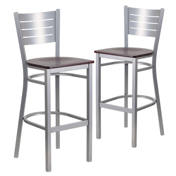 Silver Slat Stool-Mah Seat