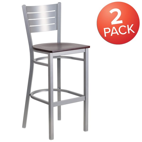 Silver Slat Stool-Mah Seat