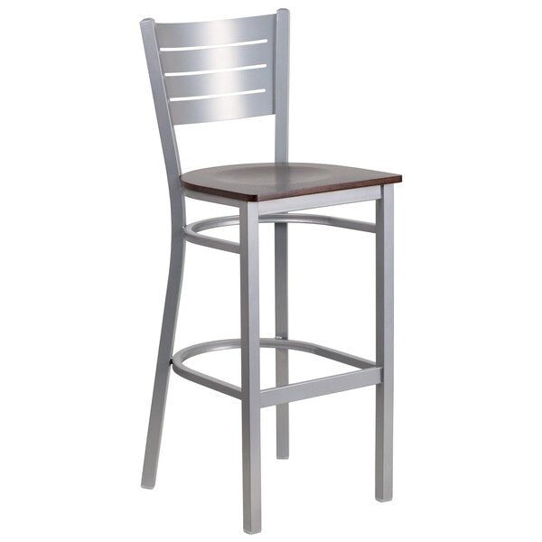 Silver Slat Stool-Wal Seat