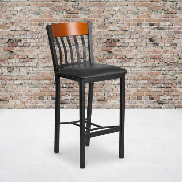 Bk/Chy Vert Stool-Black Seat