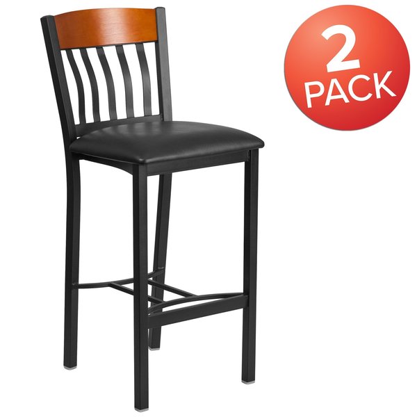 Bk/Chy Vert Stool-Black Seat