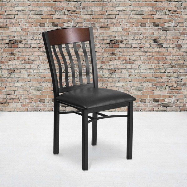 Bk/Nat Vert Chair-Black Seat