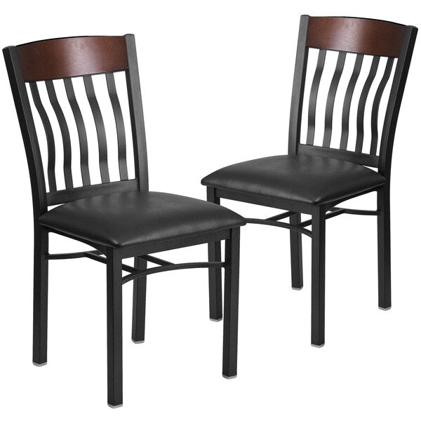 Bk/Nat Vert Chair-Black Seat
