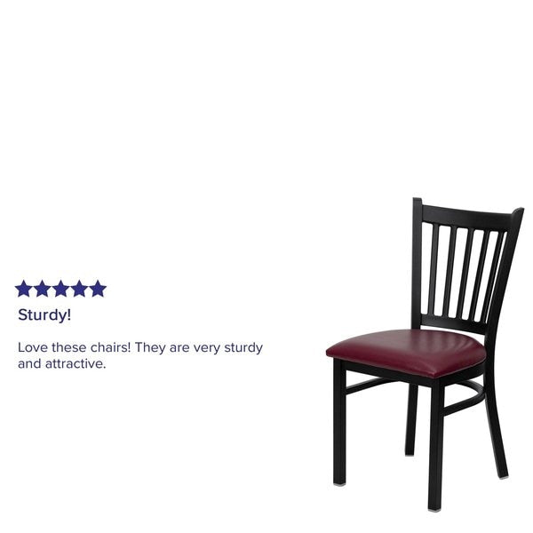 Black Vert Chair-Burg Seat
