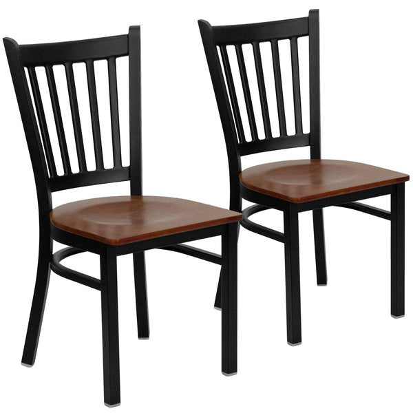Black Vert Chair-Cherry Seat