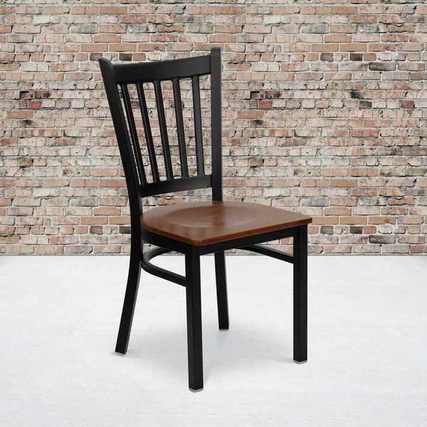 Black Vert Chair-Cherry Seat