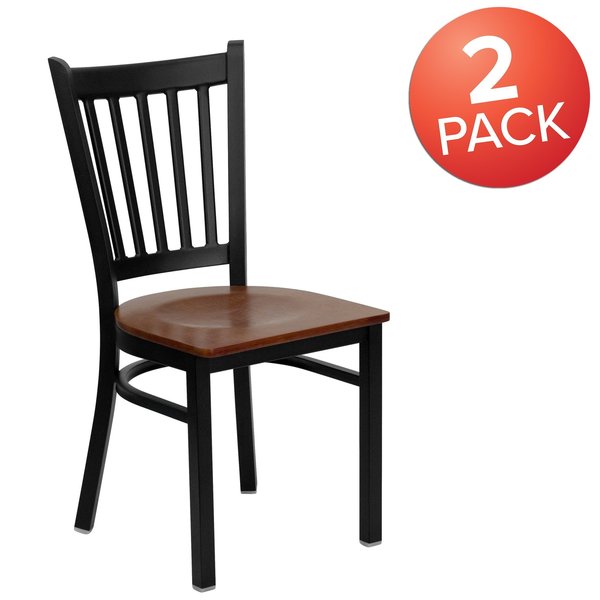 Black Vert Chair-Cherry Seat