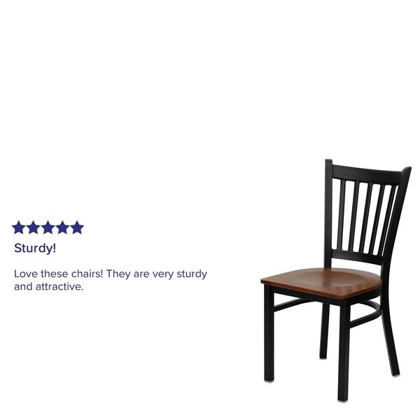 Black Vert Chair-Cherry Seat