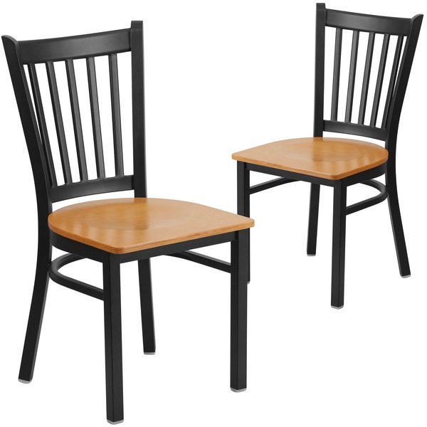 Black Vert Chair-Nat Seat