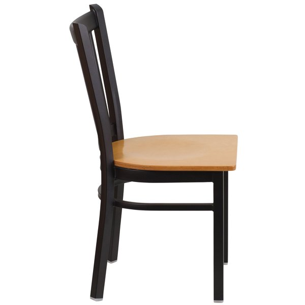 Black Vert Chair-Nat Seat