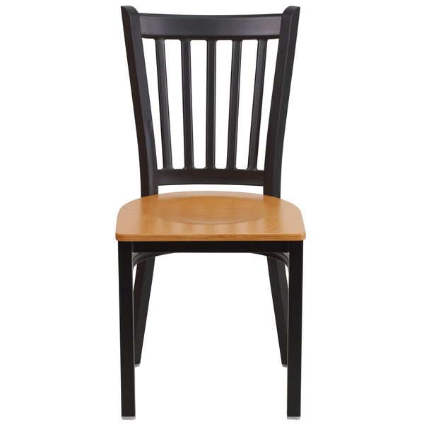 Black Vert Chair-Nat Seat