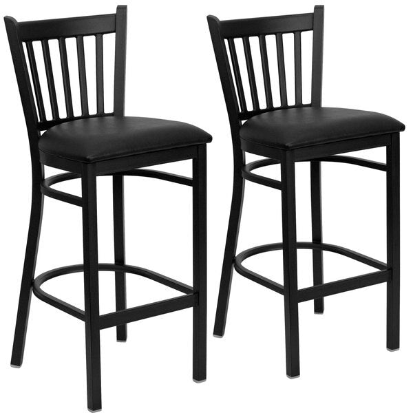 Black Vert Stool-Black Seat