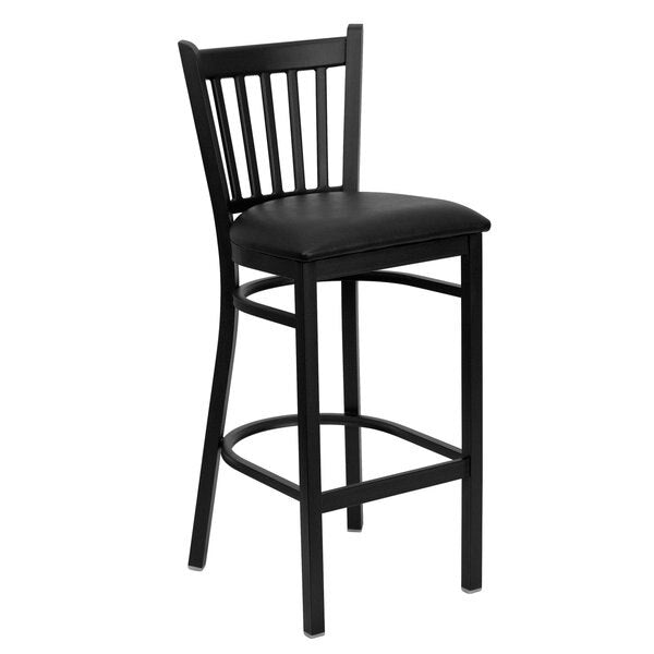 Black Vert Stool-Black Seat