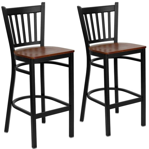 Black Vert Stool-Cherry Seat
